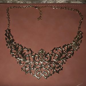 Gold statement necklace